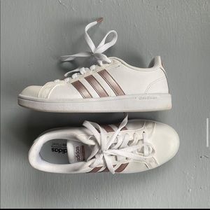 Adidas rose gold superstar shoes